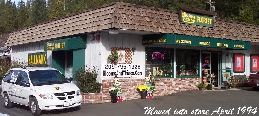 The Applewood Center store with the Blooms & Things delivery van out front