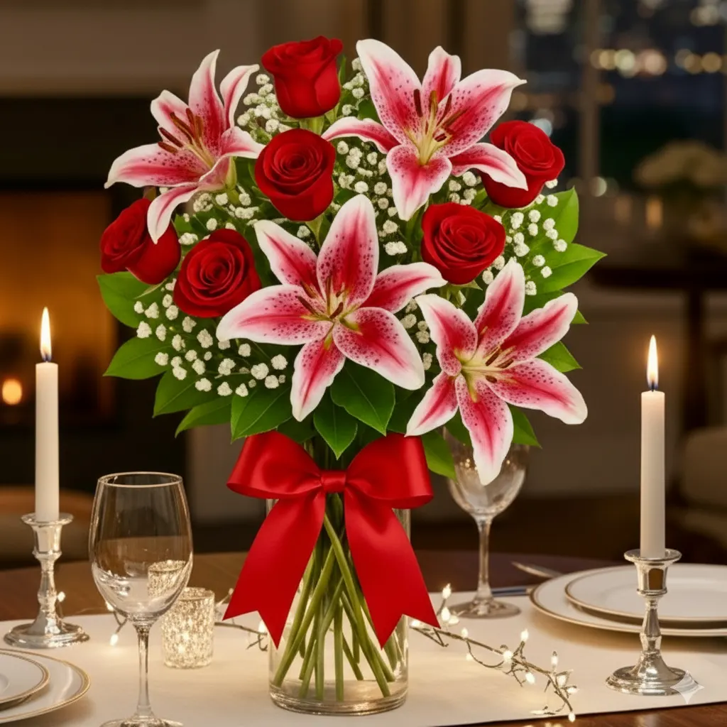 Lily Kissed Roses