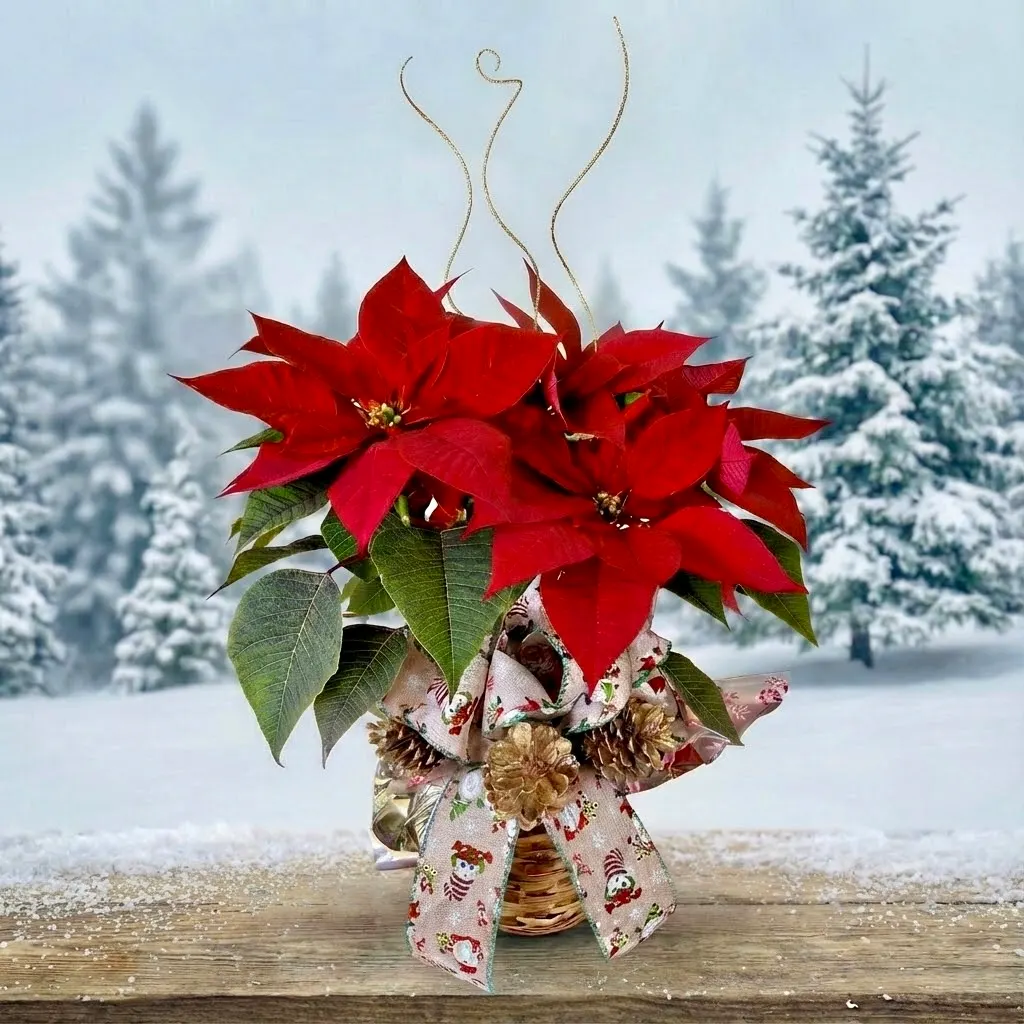 Large 27-inches Tall Poinsettia