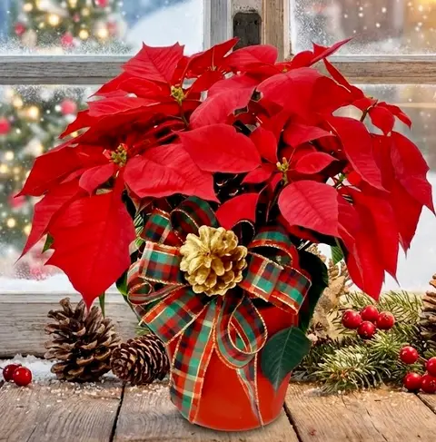 Red Poinsettia - Pick Your Size