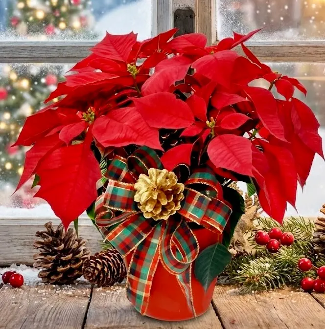 Red Poinsettia - Pick Your Size